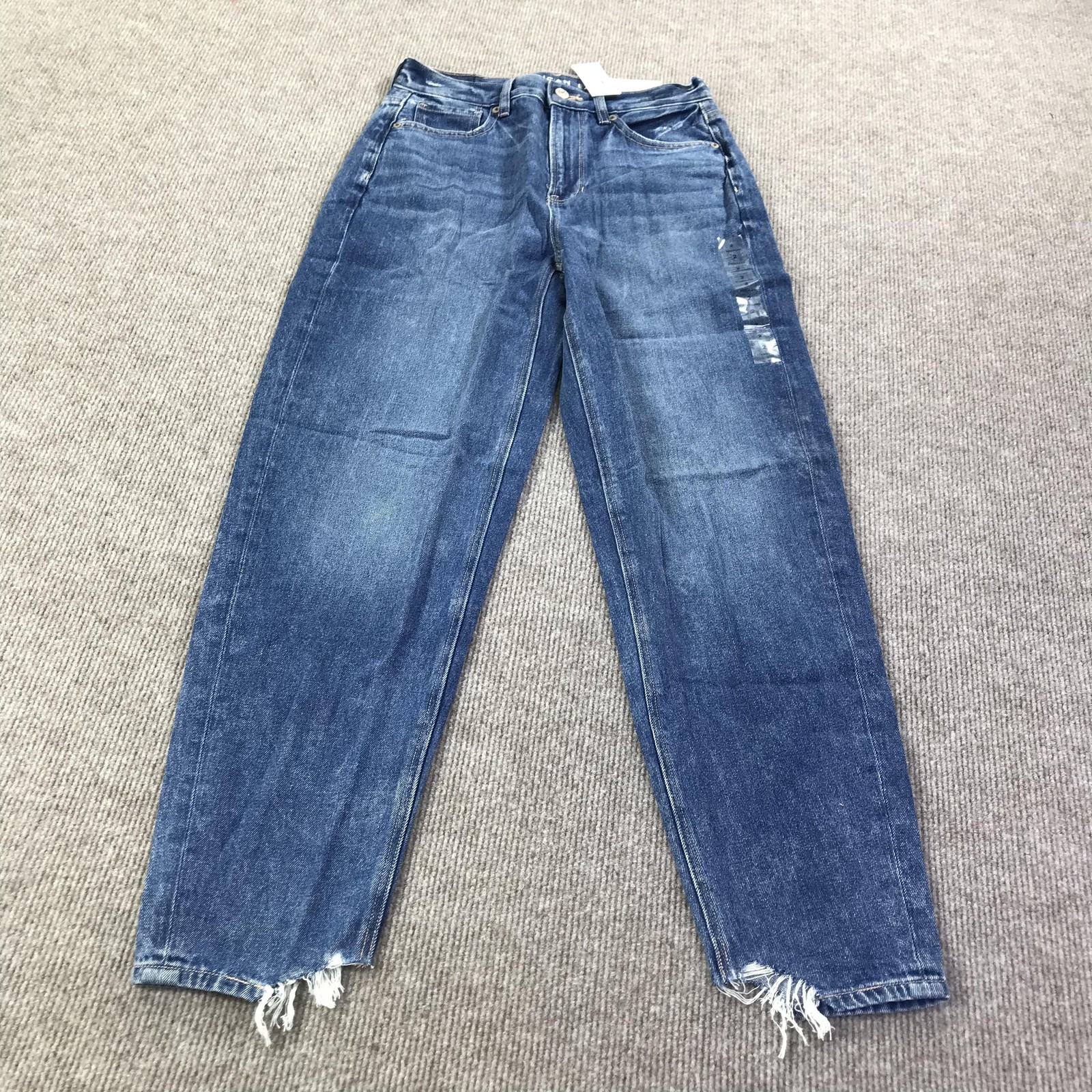 American Eagle Mom Jeans Womens 2 26W High Rise Relaxed Distressed Denim Pants