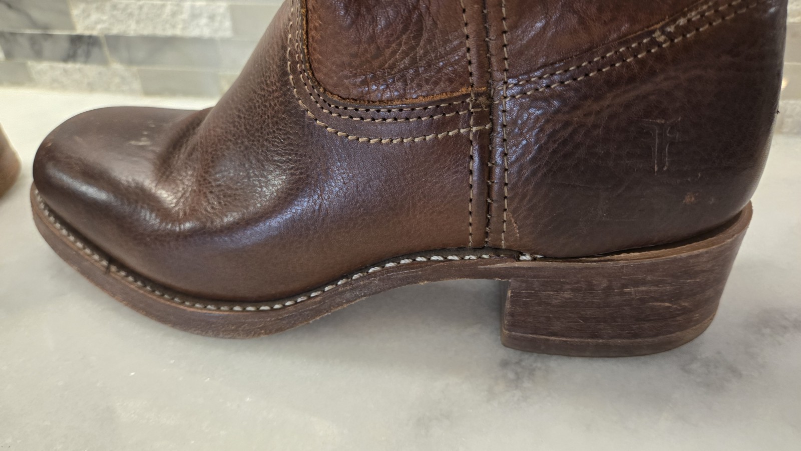 Frye Campus 14L Tall Pull On Boots USA Brown Leather Women’s 8.5 M