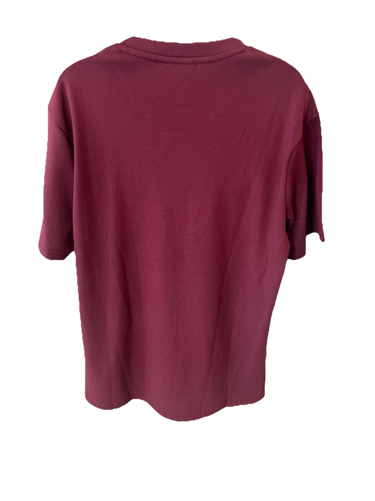 NWT Loro Piana Maroon Embroidered Logo Tee shirt Men’s Size Small