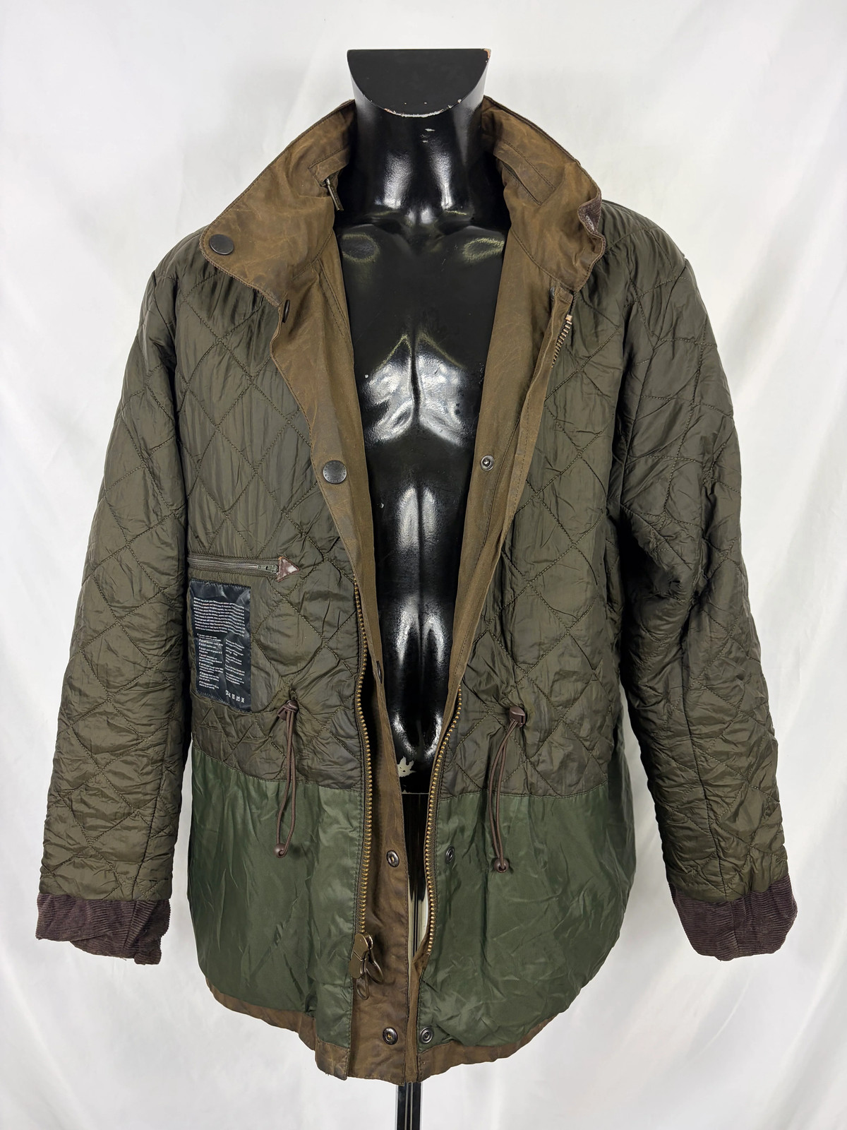Barbour Mens Olive Green Xlarge Sapper Jacket – Man Olive Waxed Sapper…