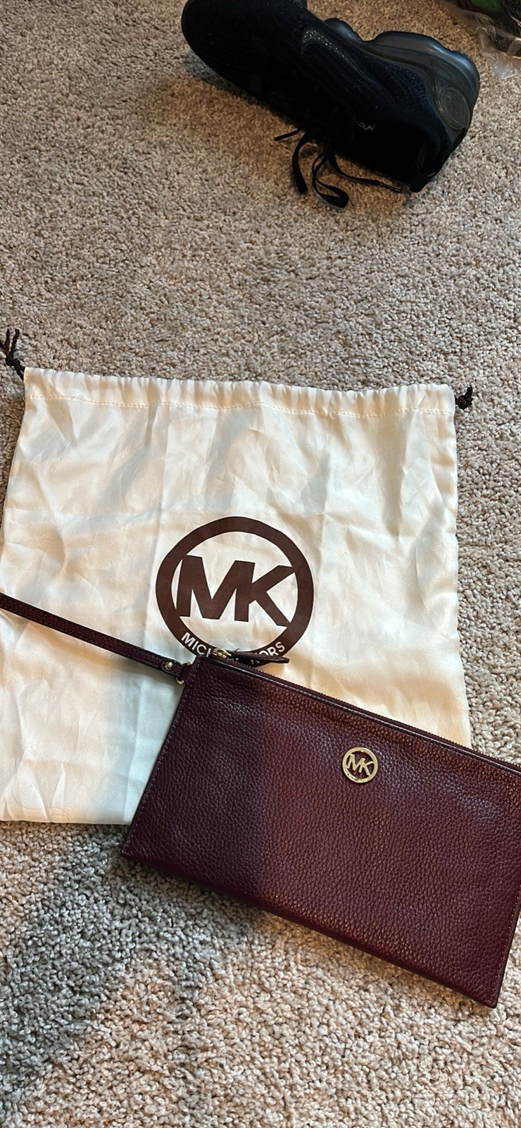Michael Kors Wristlet Zip Pouch Gold Hardware Wrist Strap