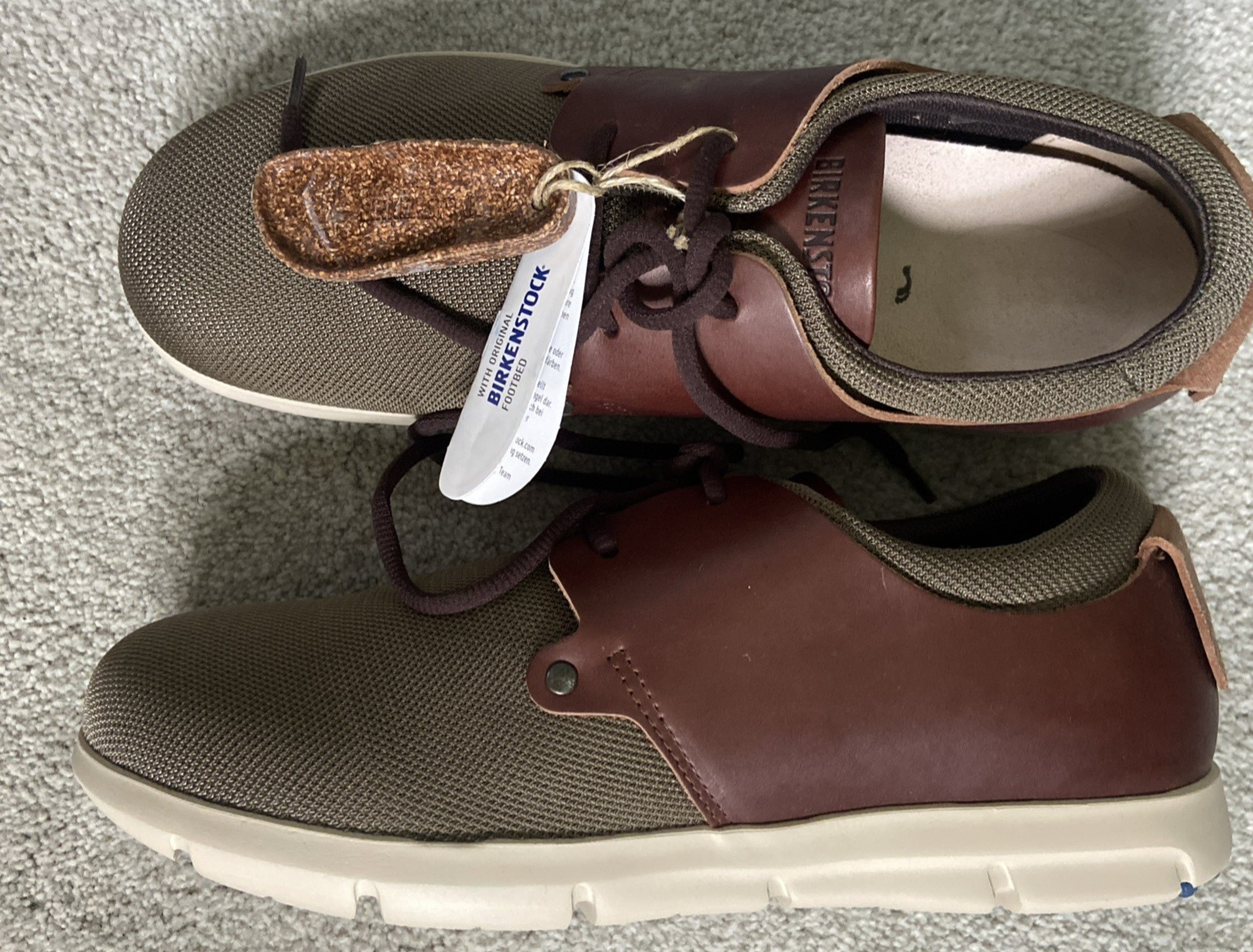 Birkenstock Minot Leather Tie Shoes Brown Removable insole 41 10 M N MSRP $170