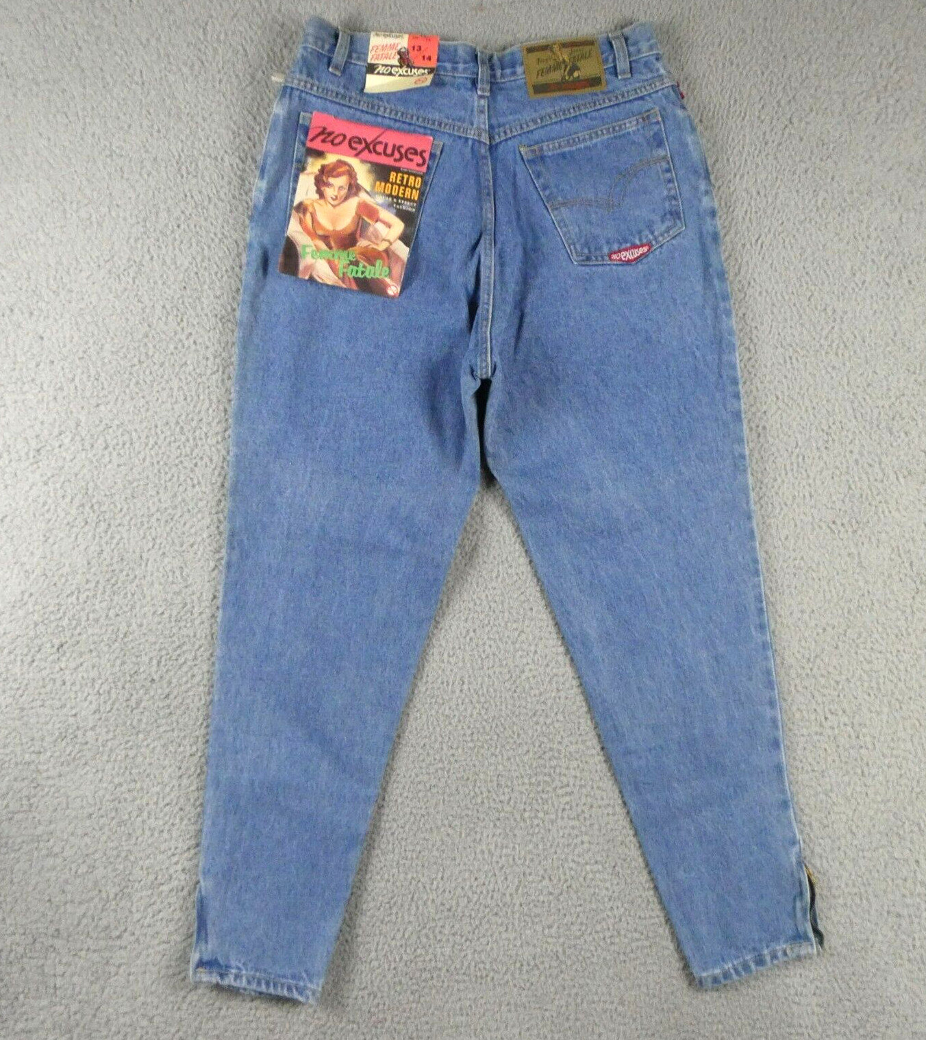 Vintage No Excuses Jeans Womens 28×28 High Rise Tapered Butterfly NWT 90s 80s