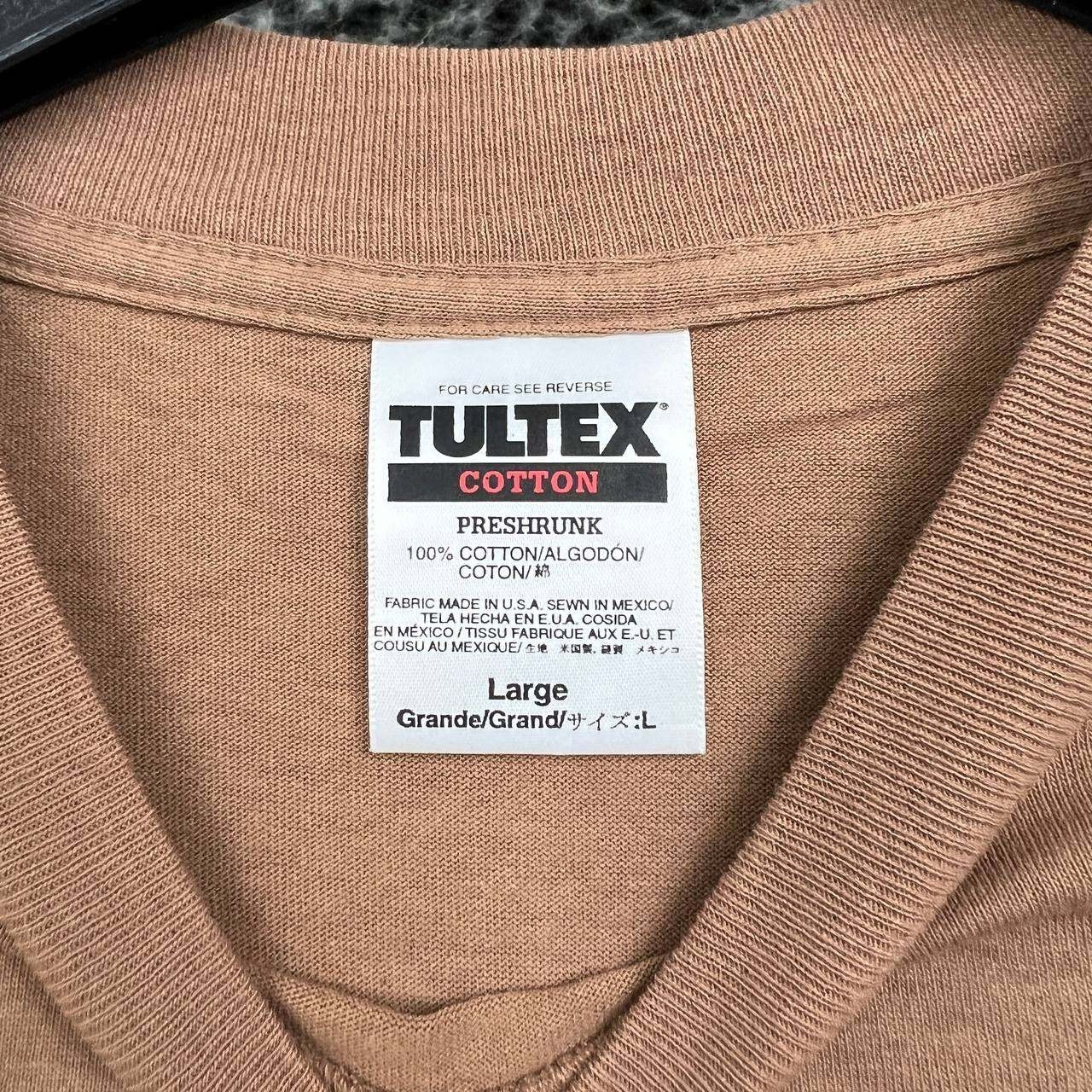 Vintage Flysurf Shirt Men Large Brown Tultex Short Sleeve Crew Neck L Cotton