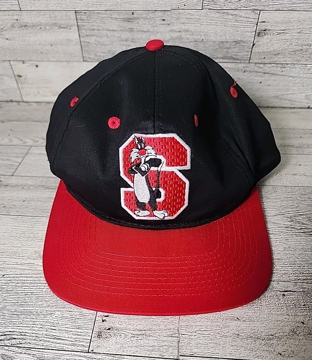 Vintage 1993 Looney Tunes Sylvester Hat Letterman Logo Snapback Warner Bros 90s