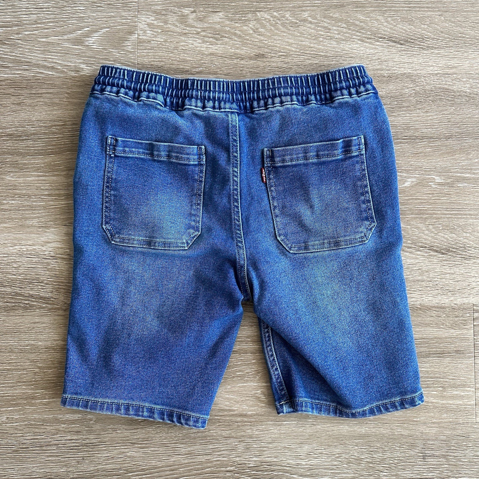 Levi’s Distressed Denim Jean Shorts Adjustable Waist Blue Youth Boys Large