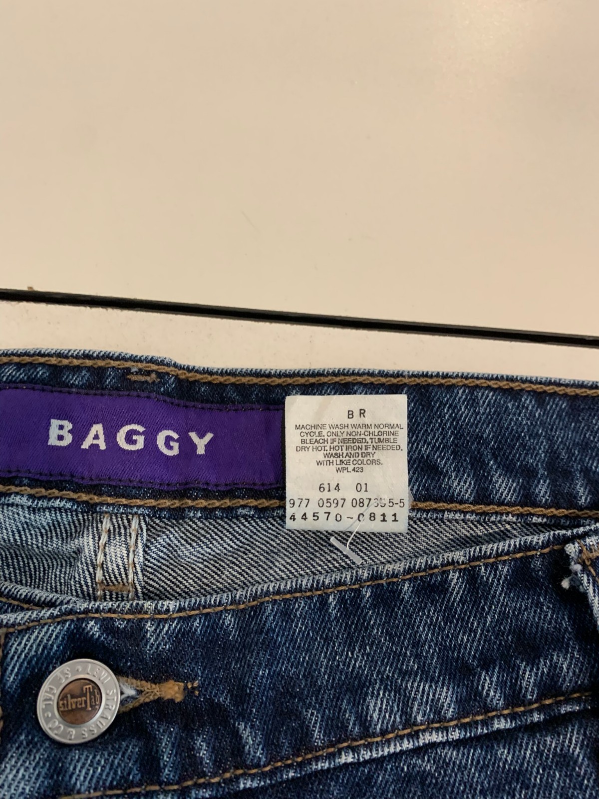 Vintage Levi’s Silvertab Jeans 42×27 Blue Baggy Y2K Skater Loose Grunge Tapered