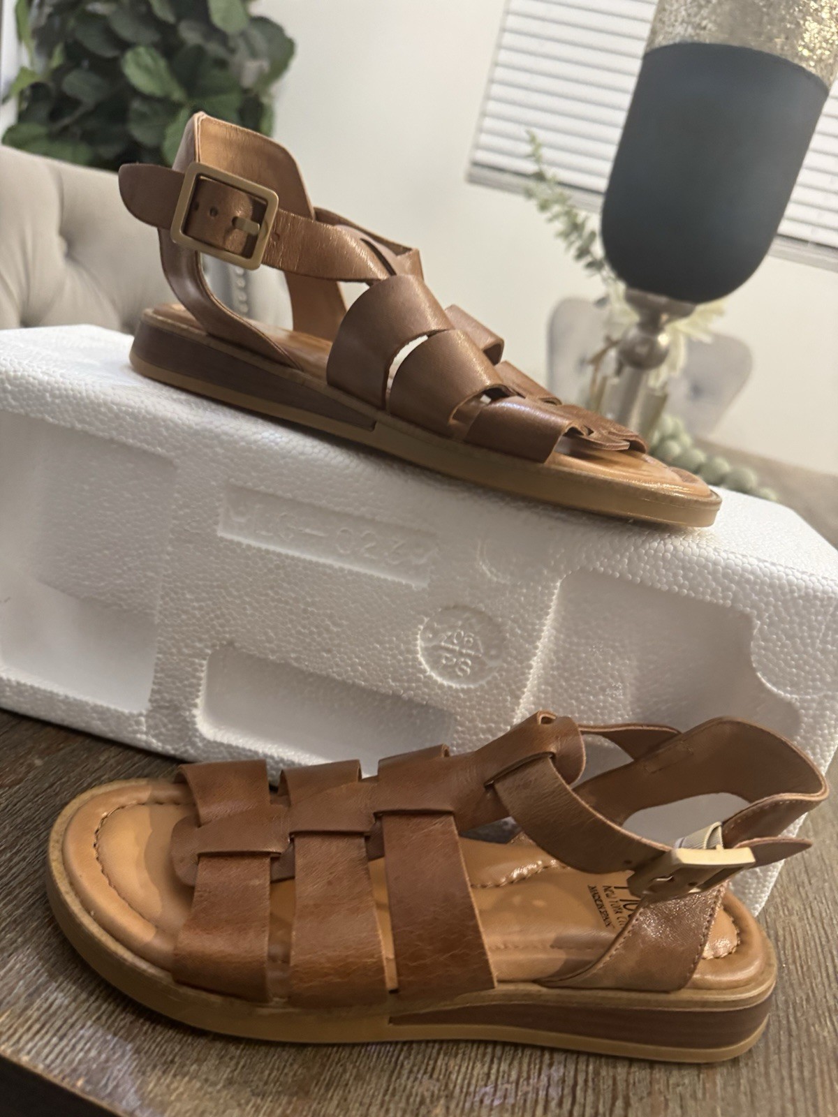 NEW MIZ MOOZ GLADIATOR WEAVE SANDALS SIZE 37 BROWN MARNY SANDALS FLAT COMFORT EX