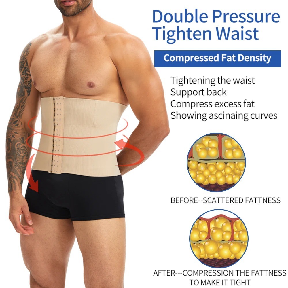 Men Waist Trainer Cincher Body Shaper Tummy Control Sports Belt Slimming Girdle