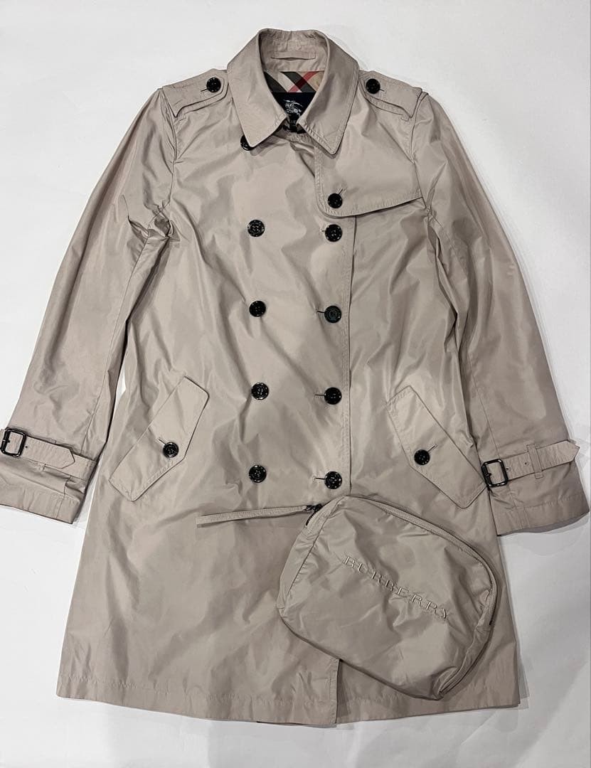 BURBERRY London nylon trench coat size 38