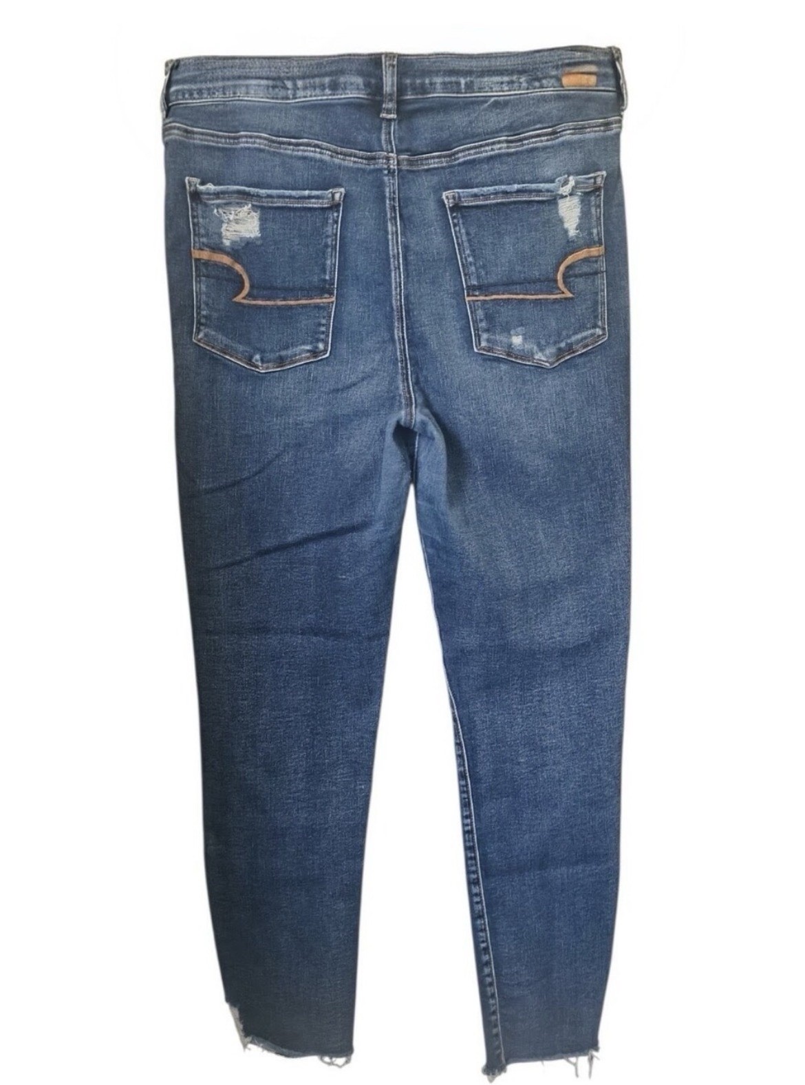 American EagleSize 16 Next Level Stretch Skinny Jeans Distressed Ripped Raw Hem