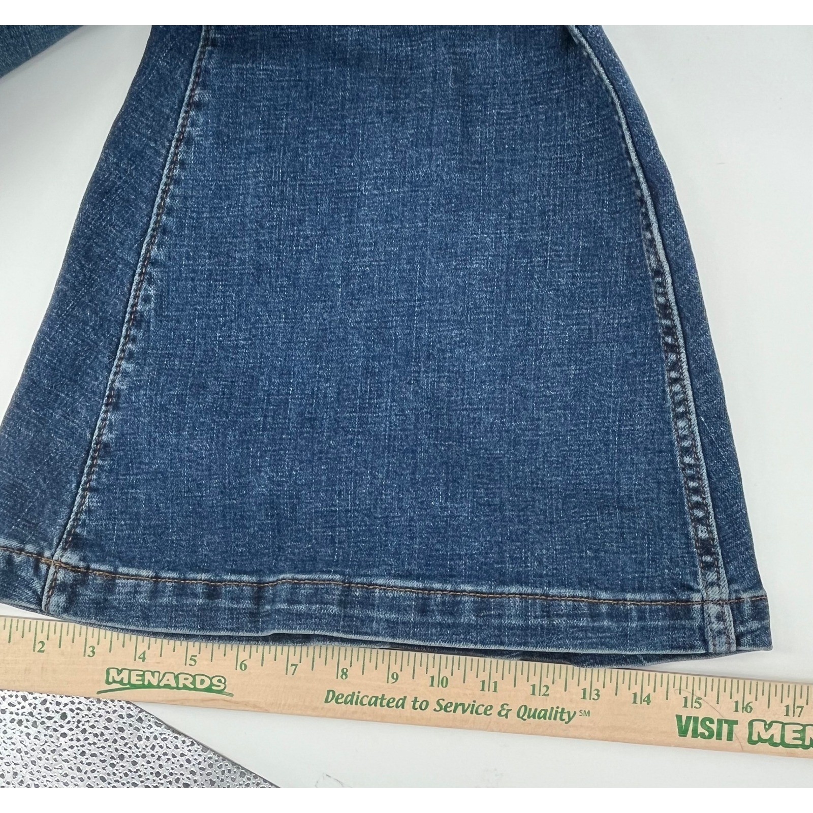 Wrangler Womens High Rise Flare bell bottom Jeans Blue Laney Wilson 27×32