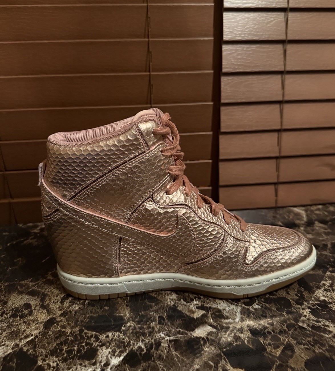 Nike Dunk Sky Hi Cut Out Premium 7.5 (Women’s): Metallic Red Bronze / Gum Brown