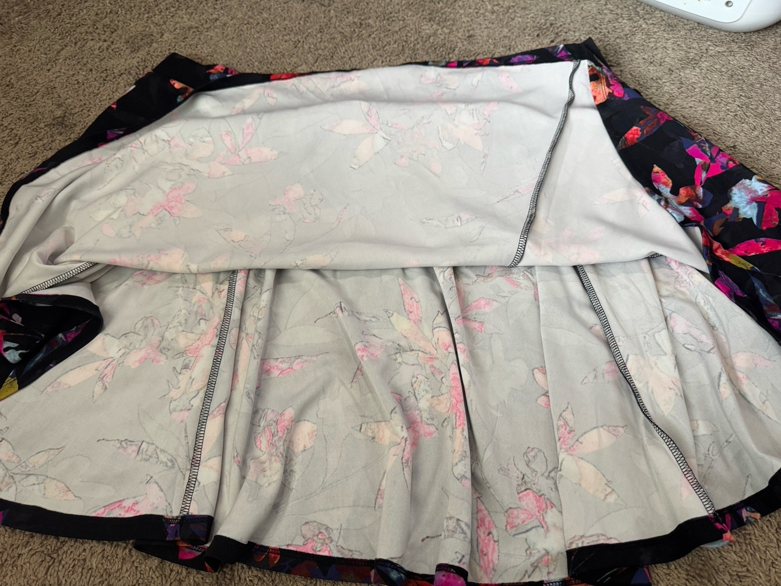 Torrid 2-Piece Floral Crop Top Scuba Tank & Skirt Black Multi Women 5X 28