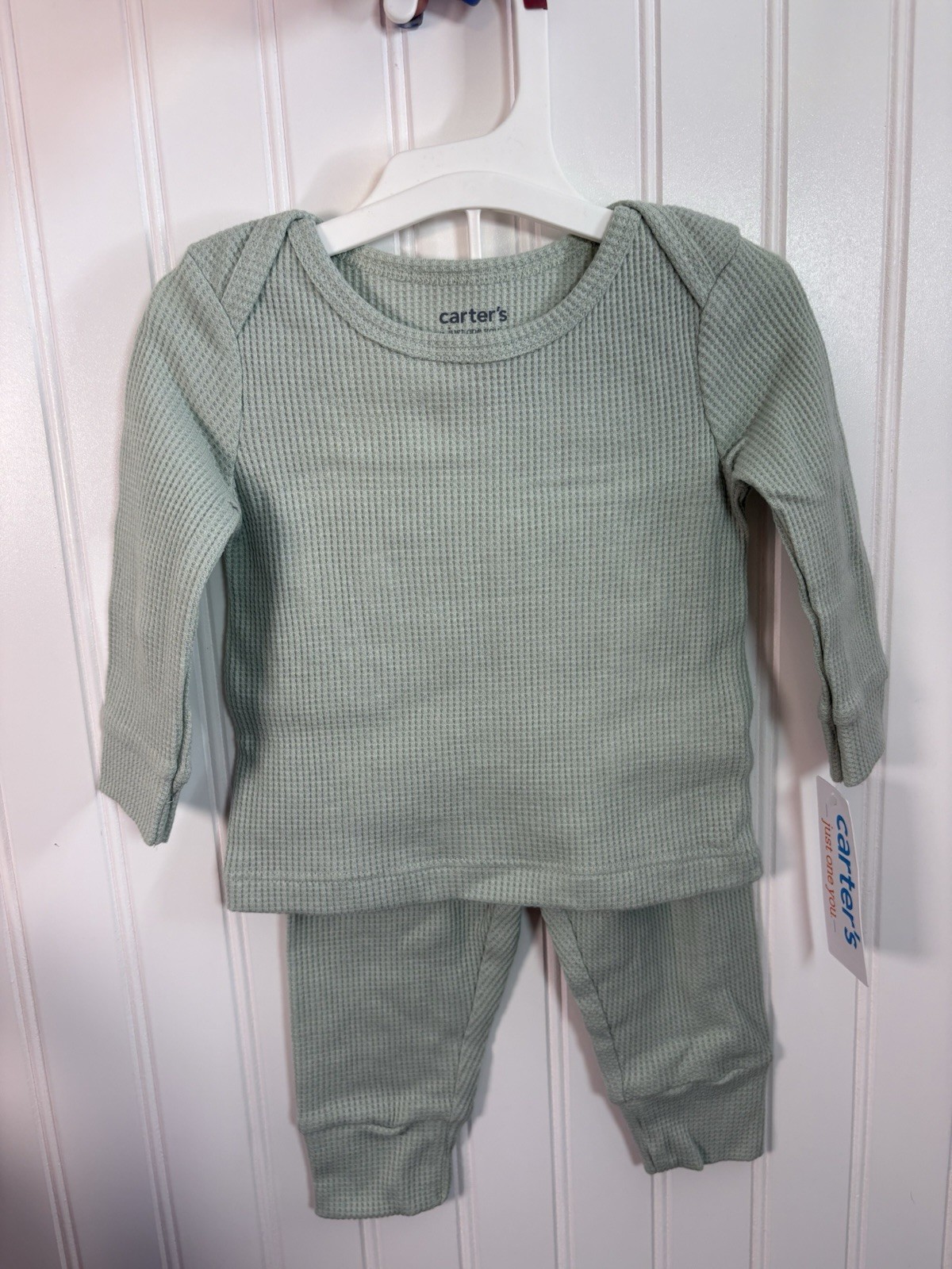Carter’s Just One You Baby 2-piece Thermal Set Sage Green NB 3M 6M 9M 12M 18M