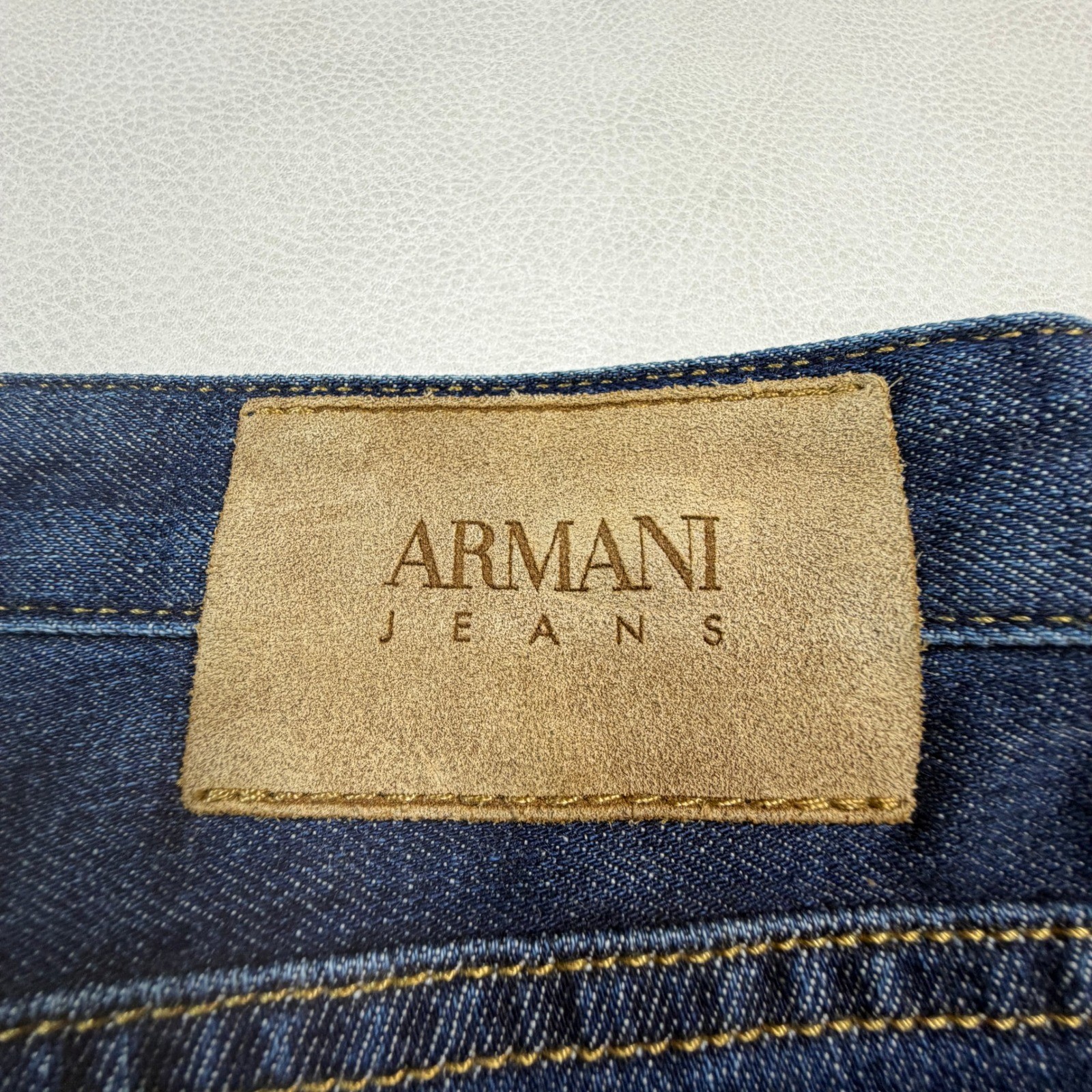 Armani Jeans Mens 38×31 Dark Wash Straight Leg Denim Pants 6Y6J45 6D31Z Blue