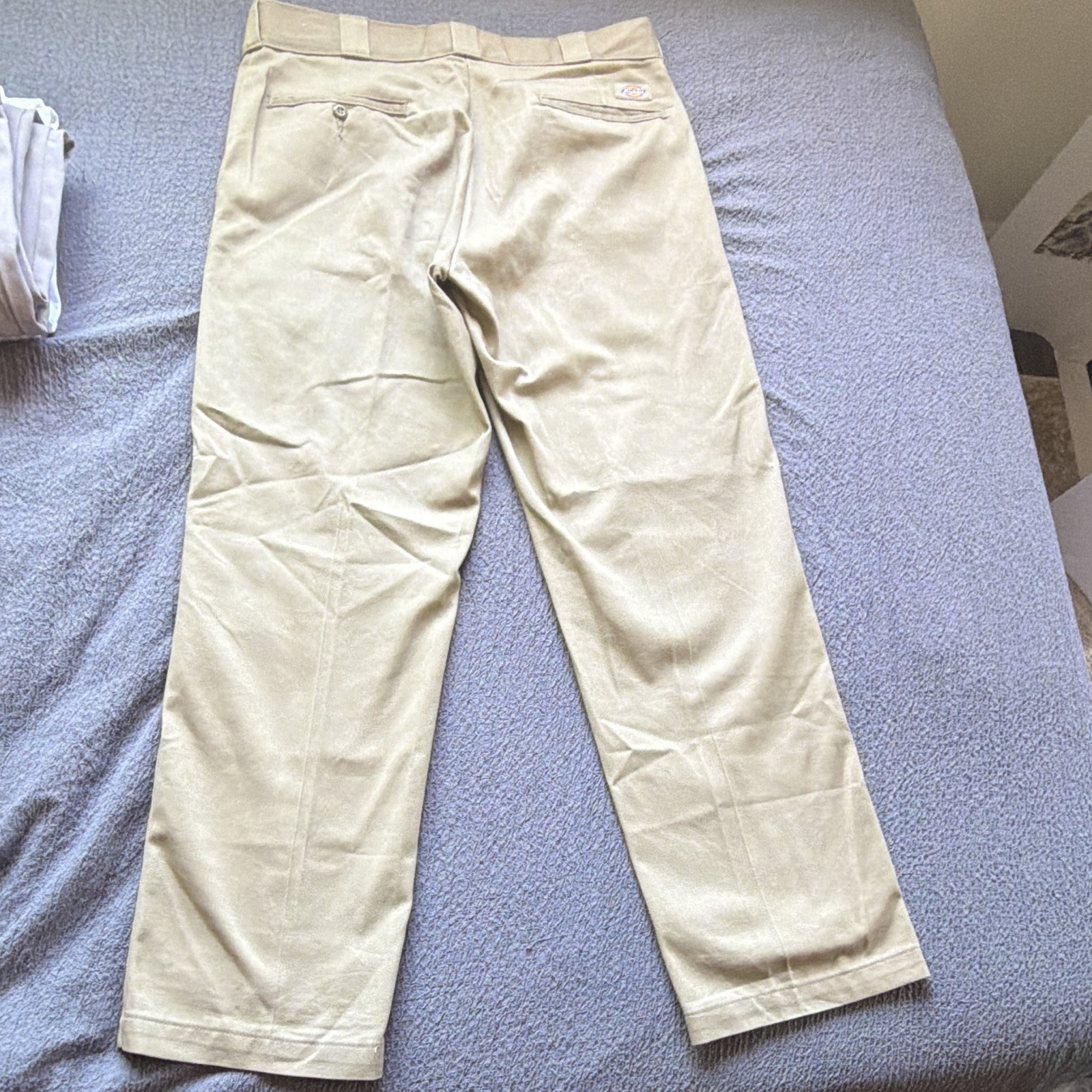 Dickies 874 Original Fit Work Pants Beige 34×30 Cotton/Poly Twill