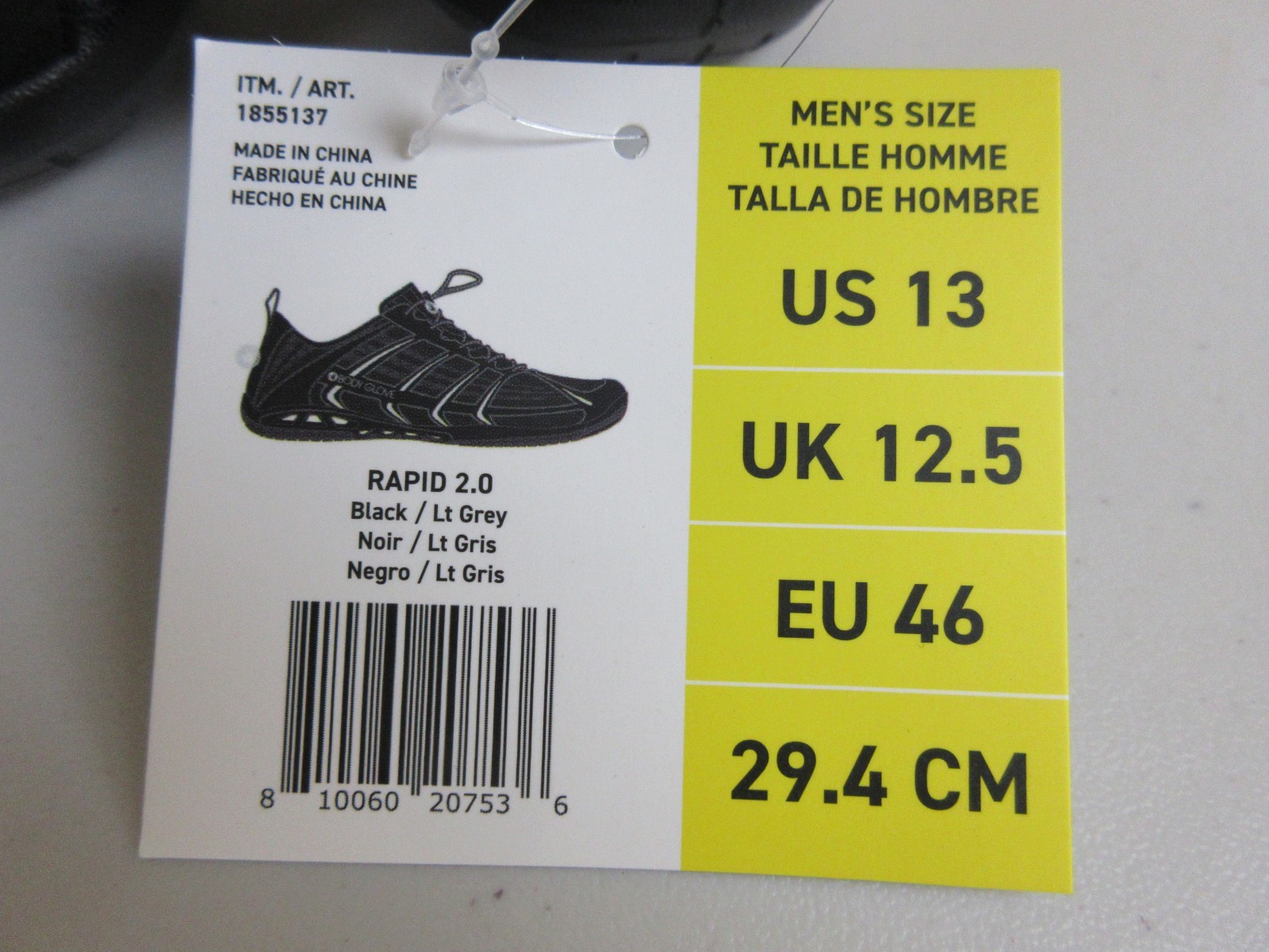 Body Glove Men’s Rapid 2.0 Performance Water Shoes Size 13 – Black & Gray (NWB)