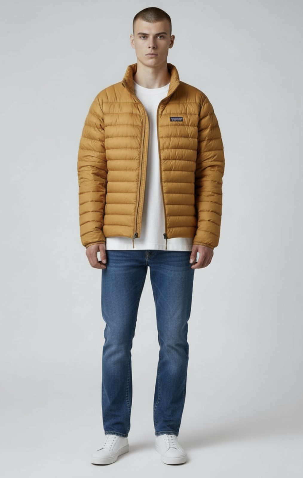 Patagonia Down Sweater Jacket Pufferfish Gold Men’s Small $279 SP24 84675 NWT