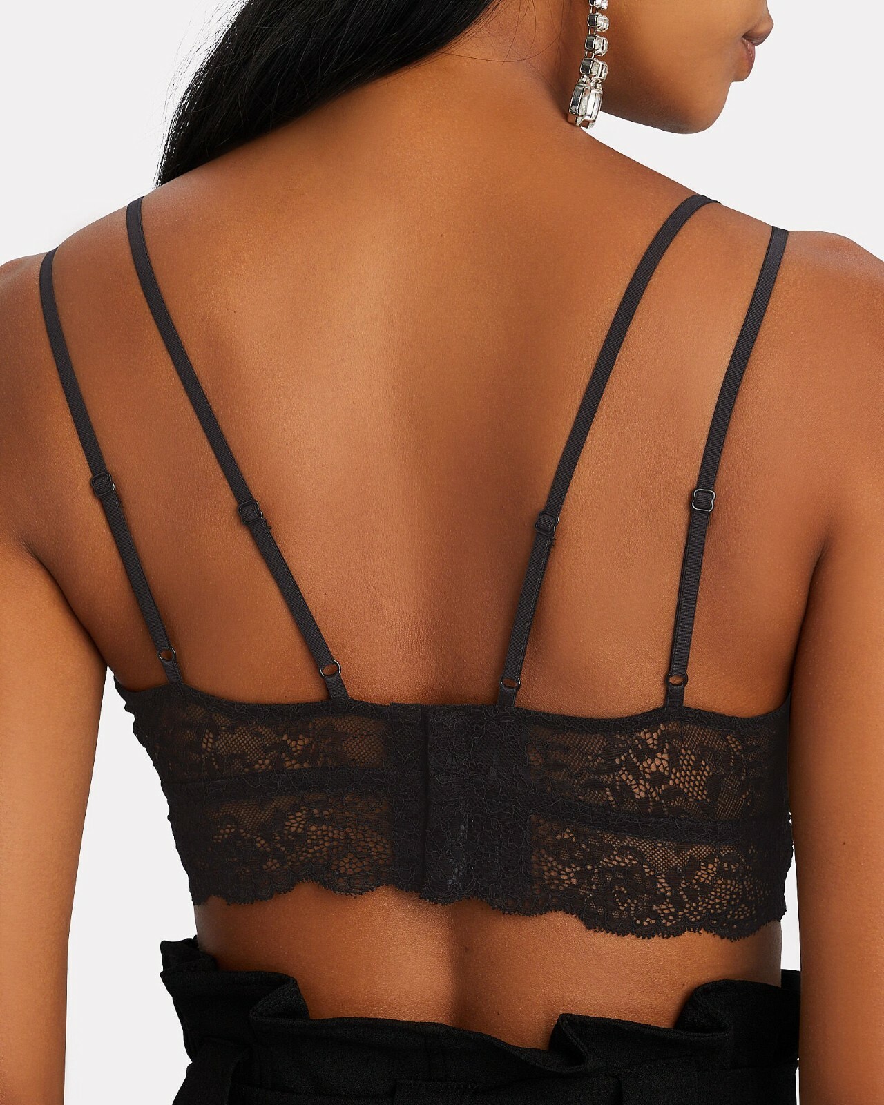 NWT – JONATHAN SIMKHAI Women’s ‘NIGHT NIGHT’ Black LACE-TRIMMED BRALETTE – M