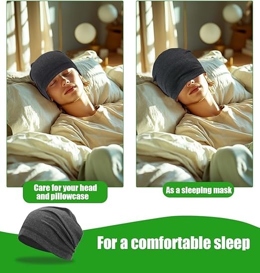 Lightweight Cotton Beanie, Summer Skull Caps, Breathable Thin Sleep Hats for Run