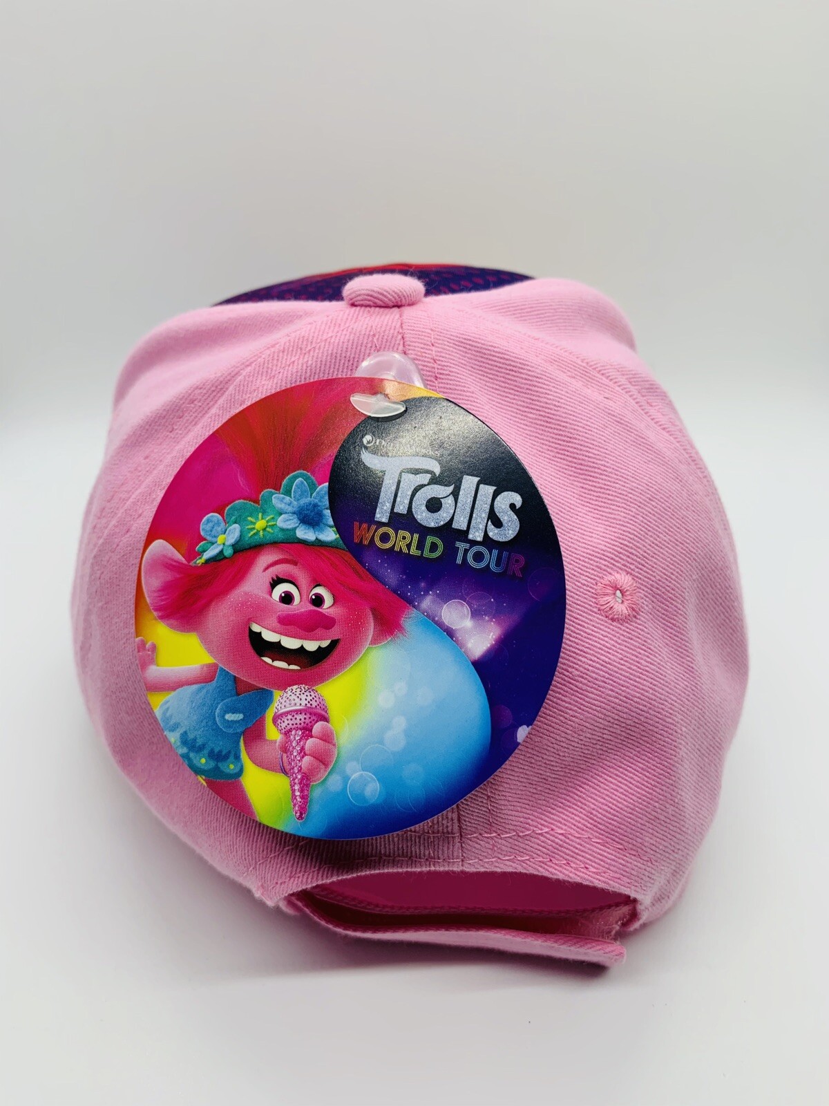 NWT TROLLS Baseball Cap Hat World Tour GIRL’S Multicolor Rainbow Snap Back