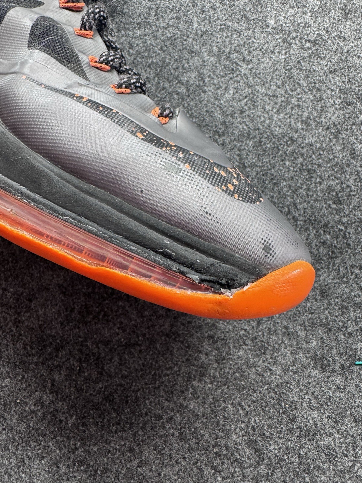 Nike LeBron 10 X Lava Grey Black Orange Sneakers Mens (no Size Tag) Please Read