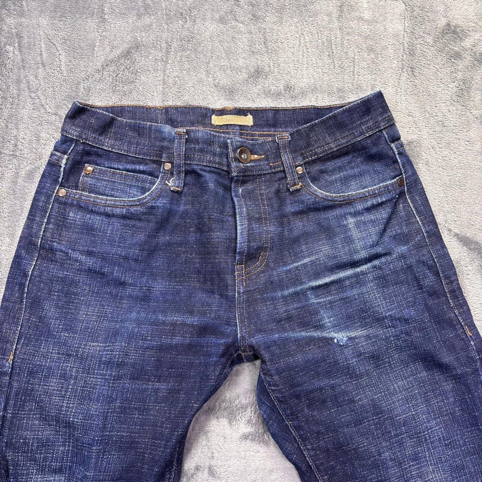 Unbranded Brand UB465 Selvedge Jeans Mens 32×32 Tight Fit 16oz Raw Denim
