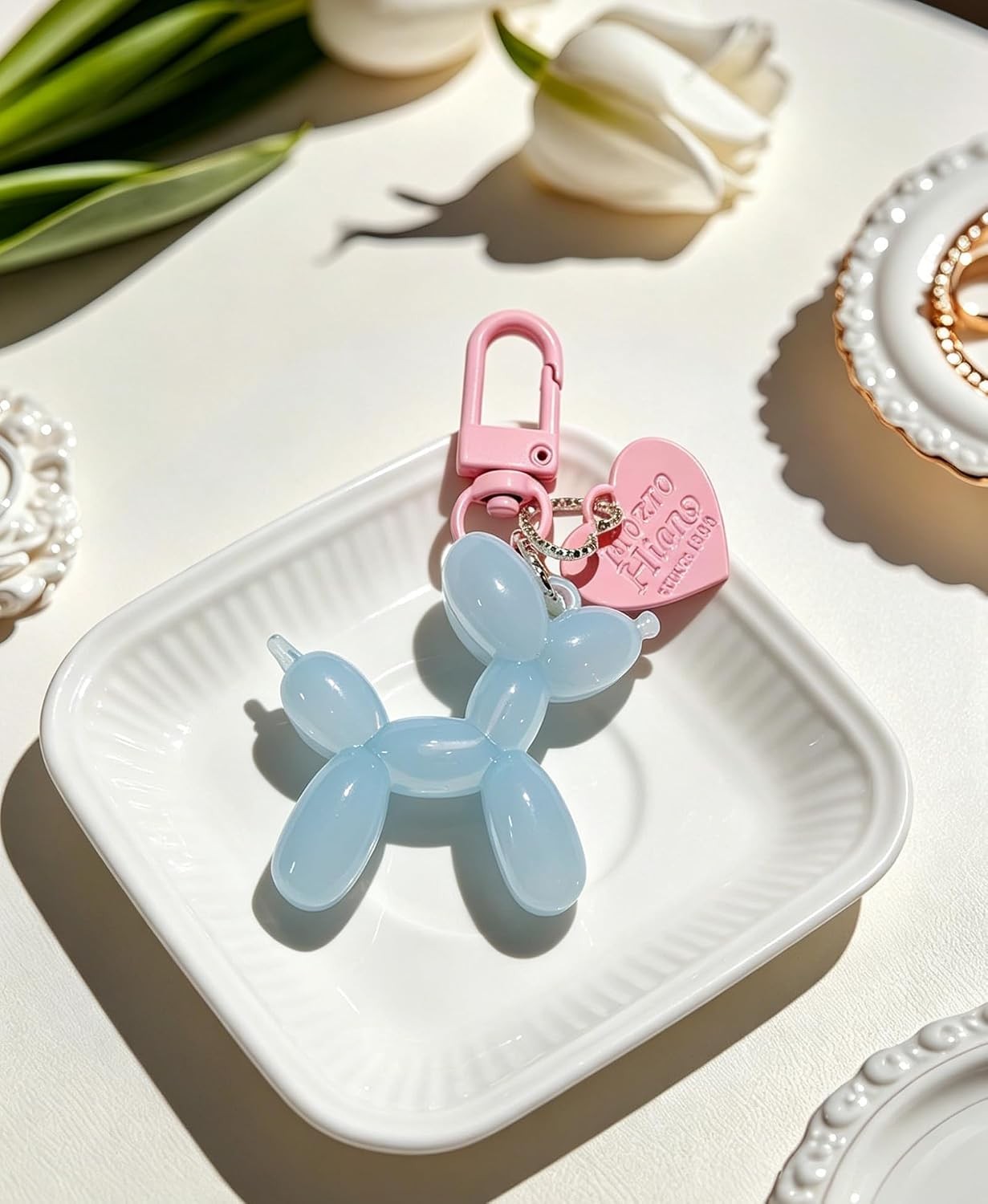 Jelly Balloon Dog Keychain for Women, Cute Bag Charms Key Chain | Keychains