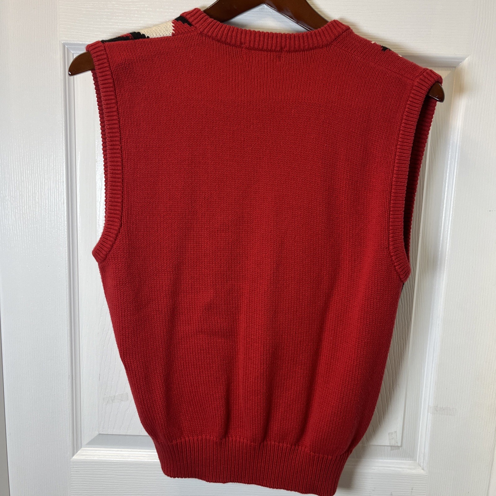 Koret Vintage Women’s Multicolor Cardigan Argyle Knit Sweater Vest Sz S Cabin