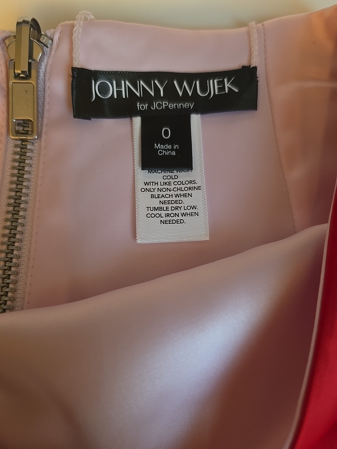 Johnny Wujek Reversible Mini Skirt Red/ Light Pink Size 0 $49 Retail NWT Silky