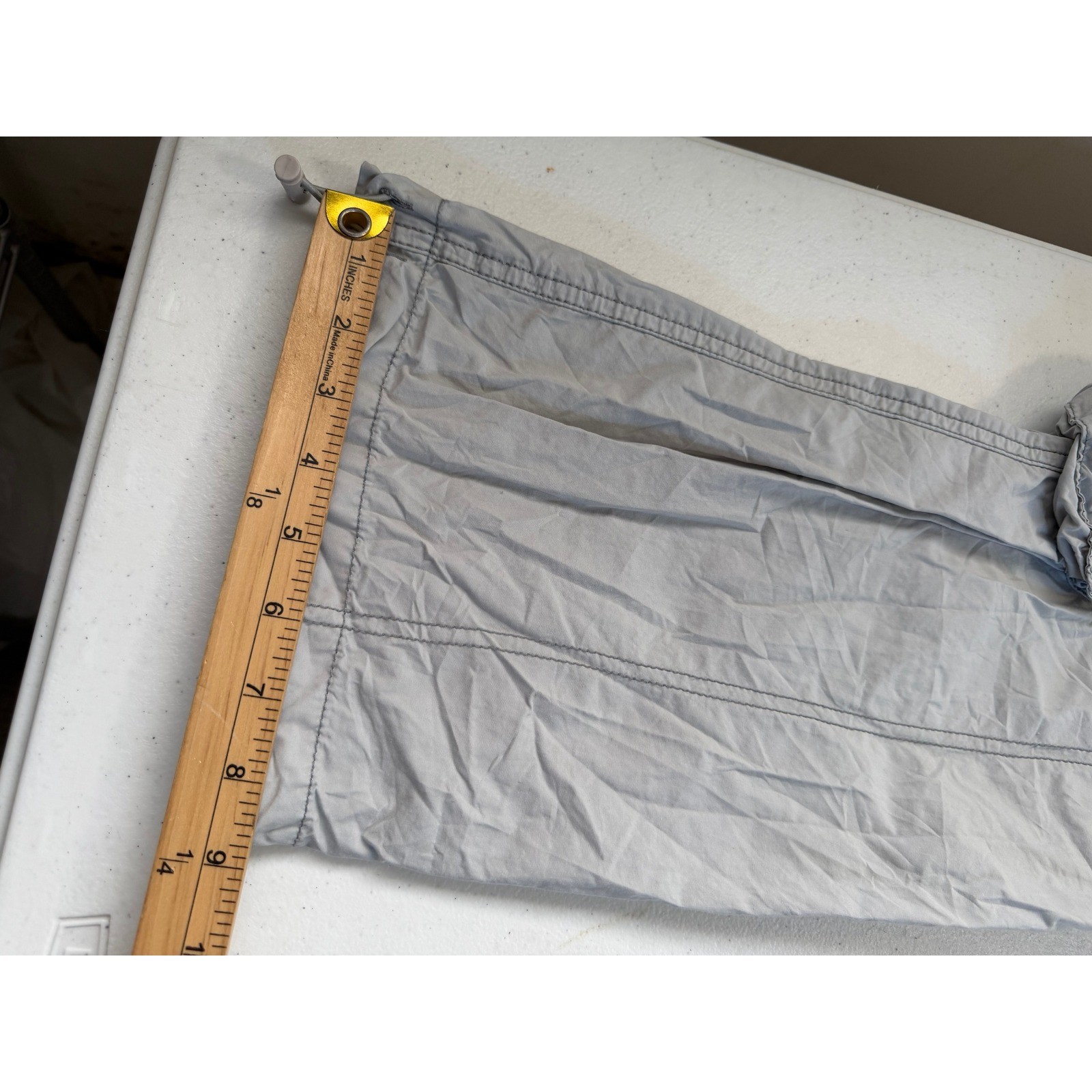 Garage Gray Cotton Cargo Parachute Pants Wide Leg Multi Pocket Size Small P/S