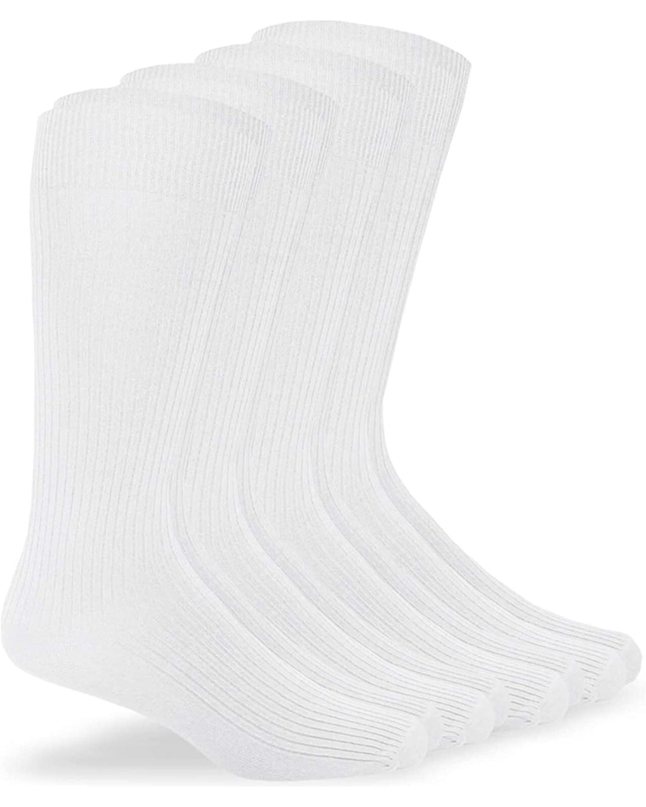 Jefferies White Unisex Microfiber Nylon Rib Dress Socks Sizes 9-11 10-13 13-16