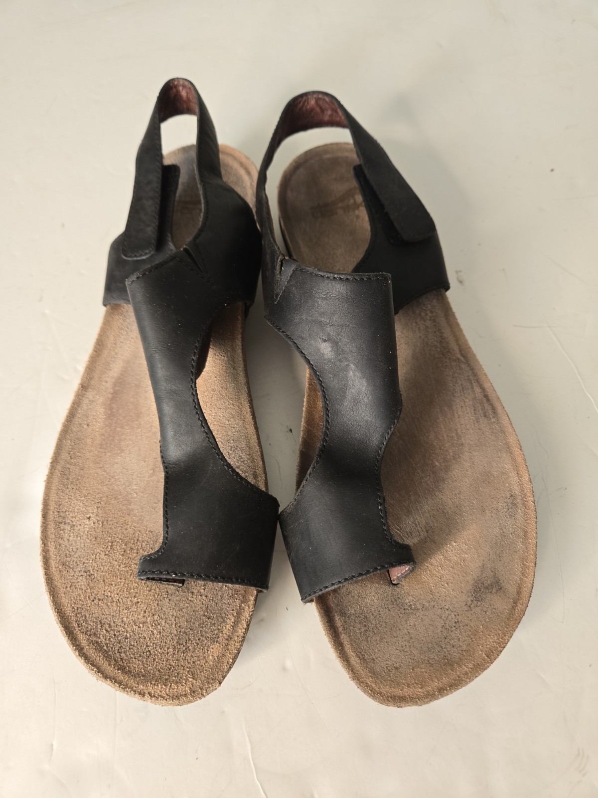 Dansko Reece Black Leather Toe Loop Slingback Sandal EU 41