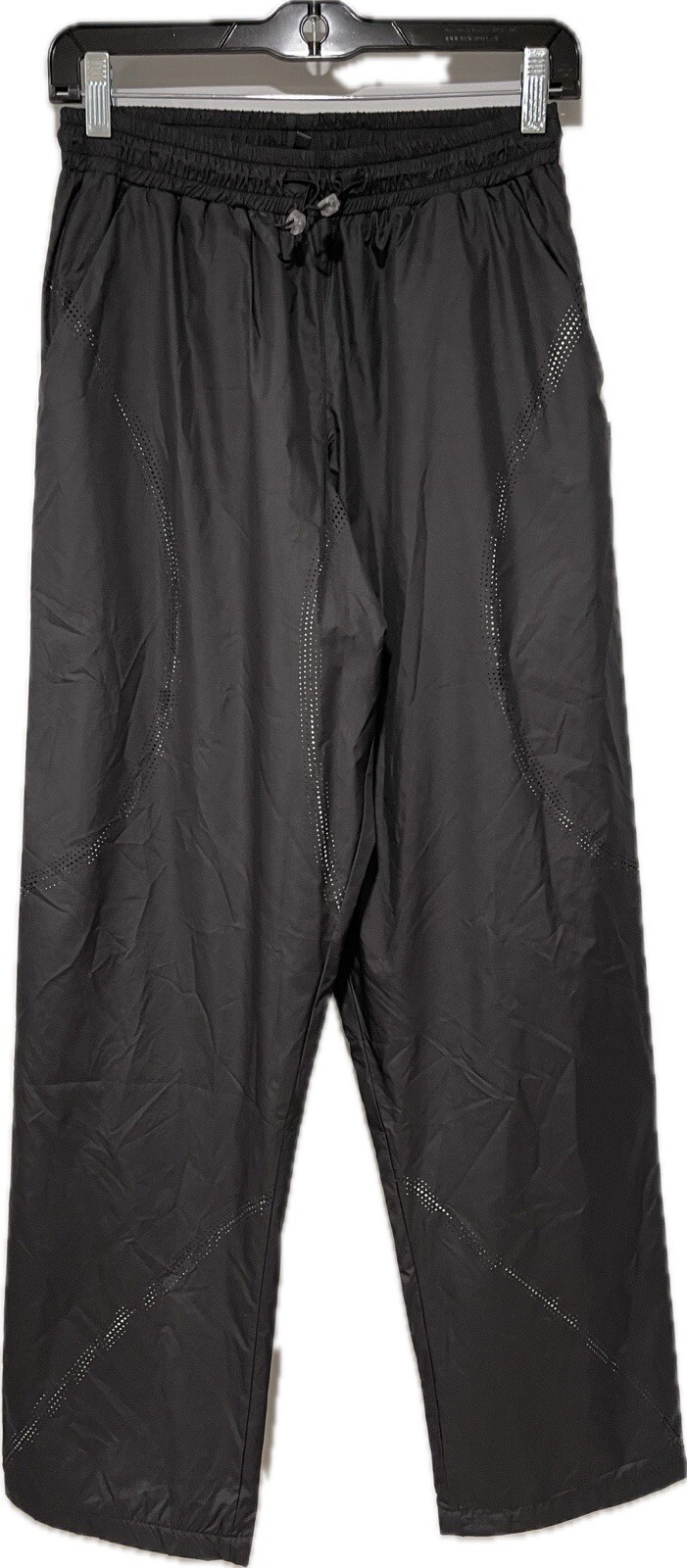 SAUL NASH London Designer Black Perforated Trousers Bottoms Athletic Size S NWT
