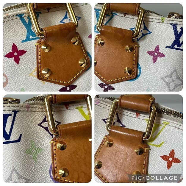 US Seller! Authentic Louis Vuitton Murakami vintage multicolor white Blanc Alma