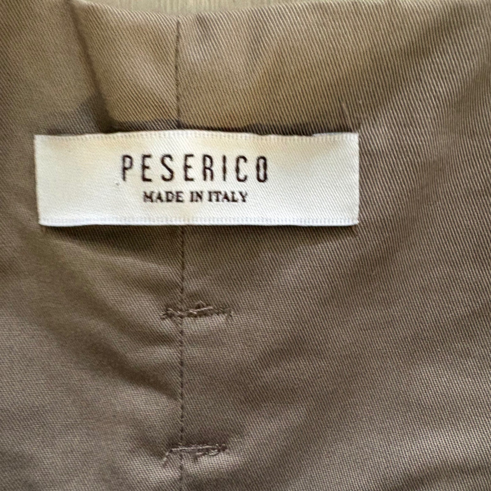Peserico Pant Women High Waisted Pleated Tapered Trousers Taupe Brown Italy 46