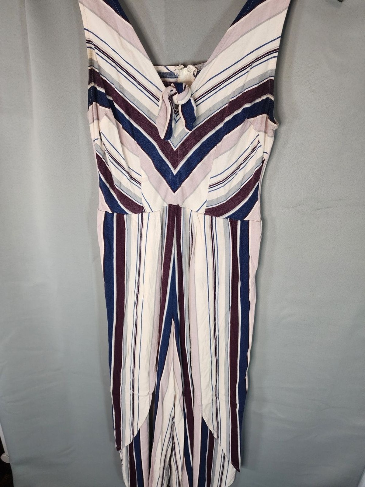 Xhilaration Navy, White & Purple Striped Knit