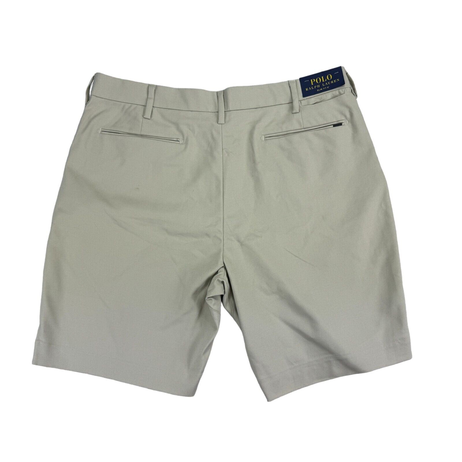 Polo Ralph Lauren Mens 9-Inch Slim Fit Dobby Chino Shorts Beige 38