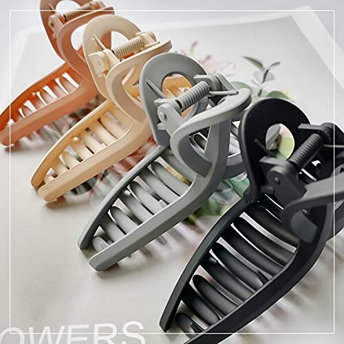 4.3 Inch Hair Claw Clips Large No Slip Big Matte Jaw Butterfly Clip 4 Colors