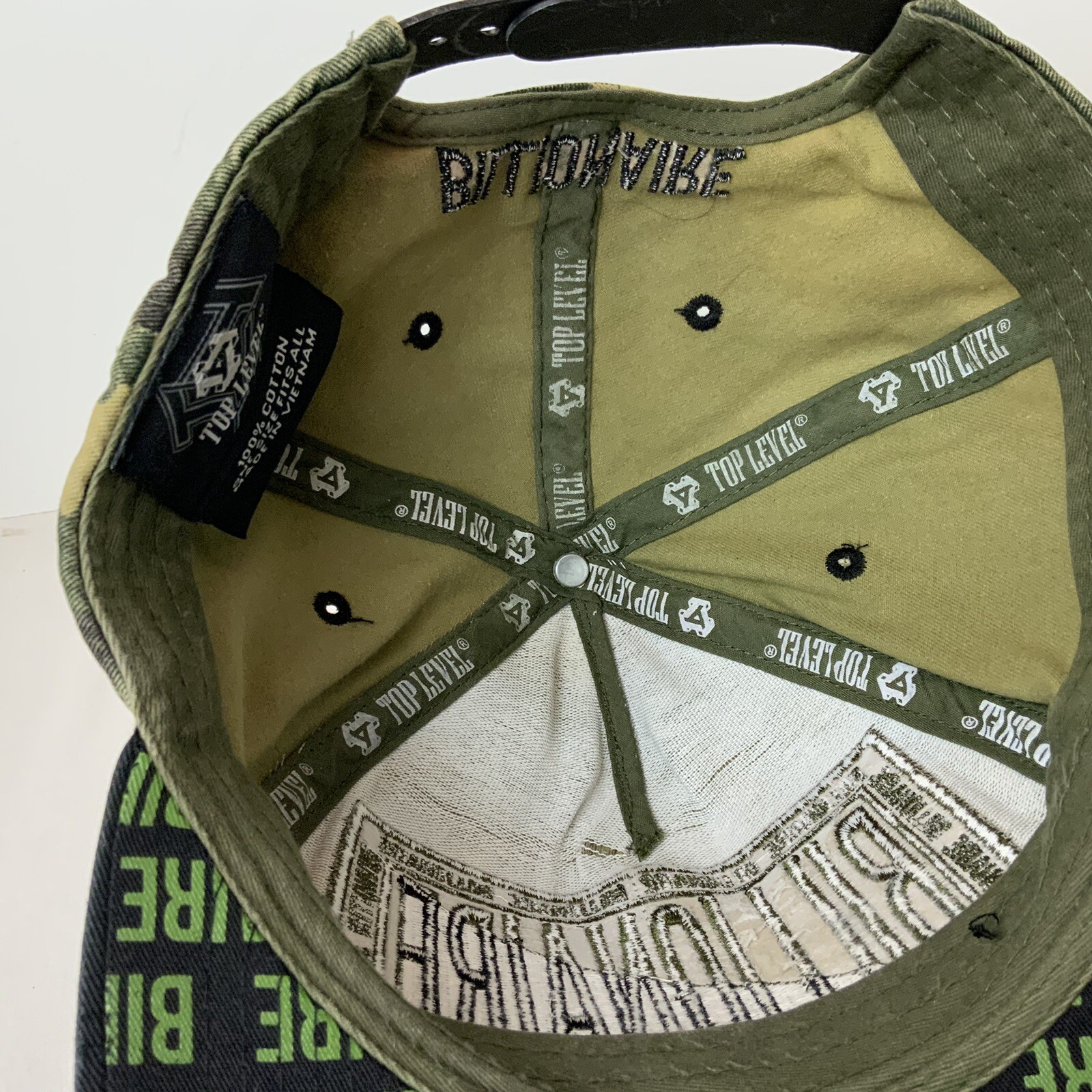 VTG Top Level “Billionaire” Camo Distressed Cotton SnapBack Cap Hat
