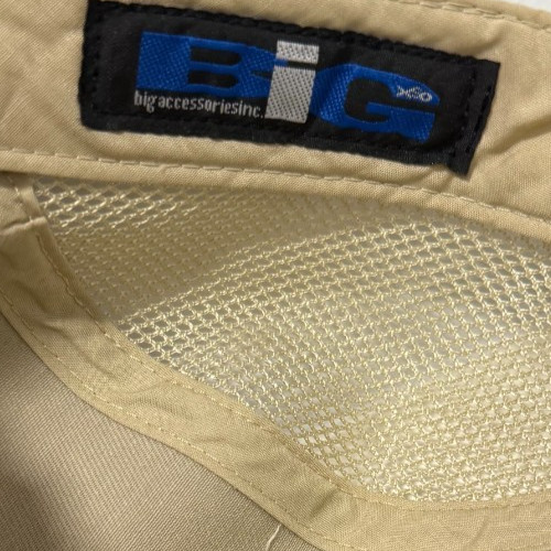 BiG Accessories Snap-Buckle Adjustable Running Hat Mesh Breathable Beige Cotton