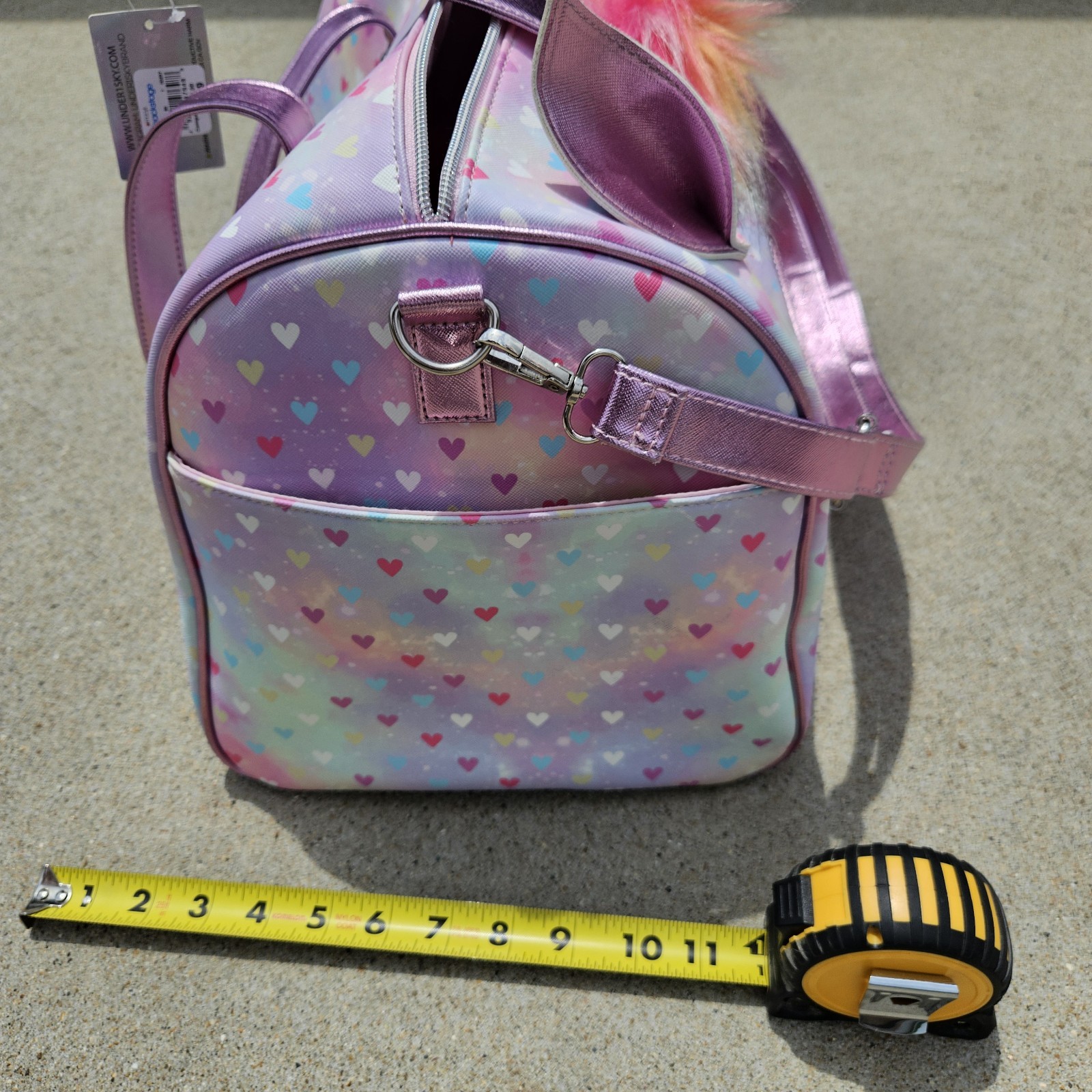 Under One Sky Kids Unicorn Hearts Weekender Duffel Overnight Bag with Tags