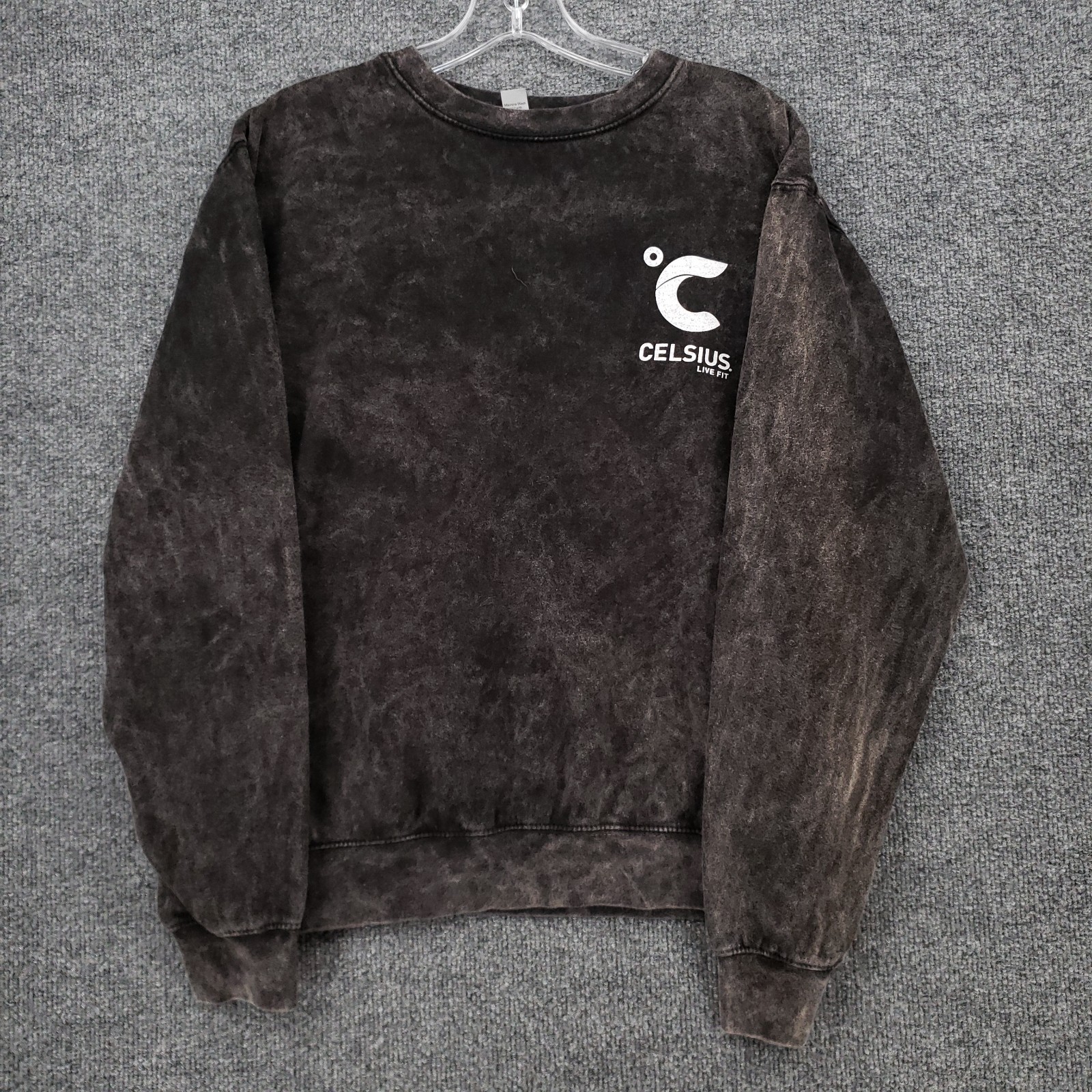 Celsius Sweatshirt Mens M Medium Gray Long Sleeve Fleece Cosmic Desert Graphic