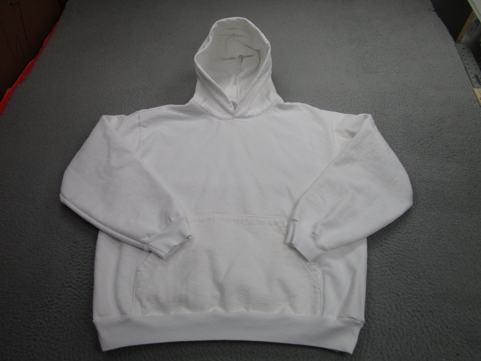 Los Angeles Apparel Hoodie Mens XL White Heavy Oversized Pullover USA 14oz Baggy