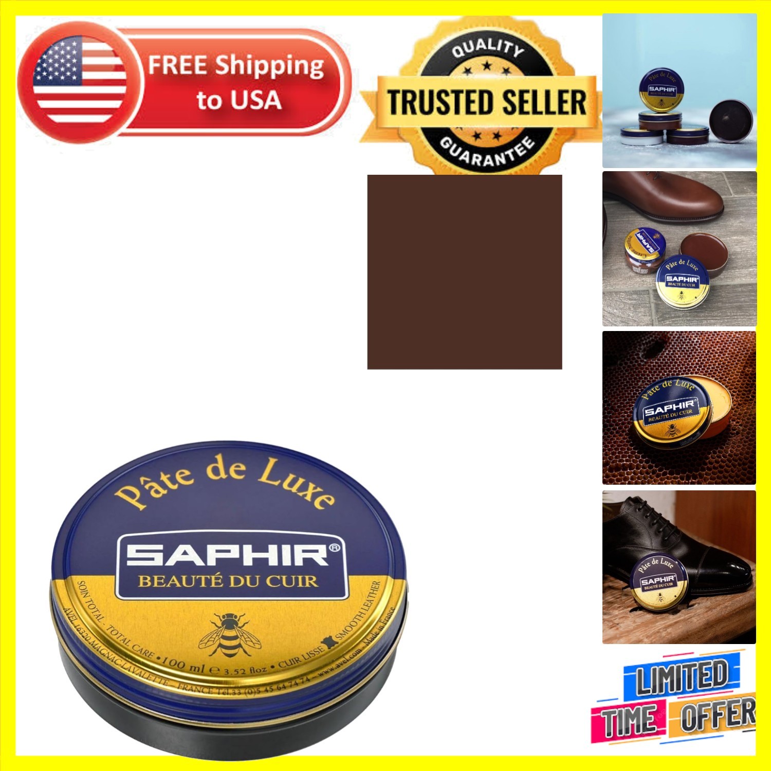 Luxury Black Wax Paste for Ultimate Shine – Professional Leather Care 50ml