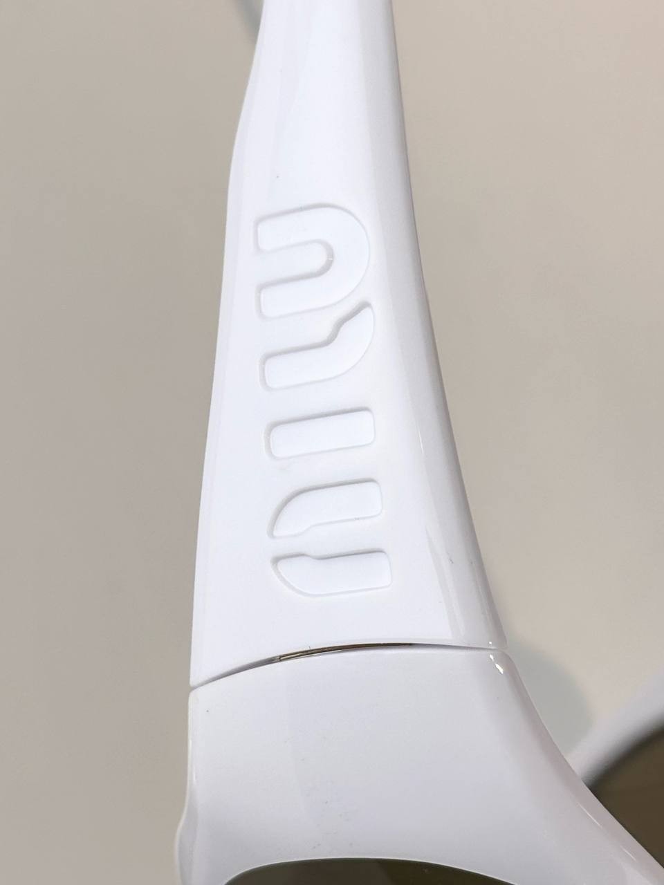 Miu Miu MU B14SU Luxury White Shield Sunglasses Oversized Designer Fashion
