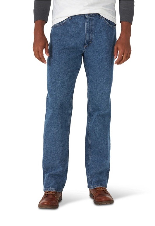 New Men’s Wrangler Five Star Regular Fit Stretch Blue Jeans Size 34×36