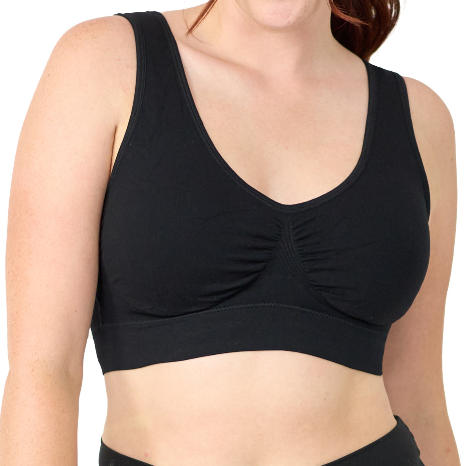 Coobie Women’s Seamless Bra Wide Straps, Wire-Free Everyday Bralette