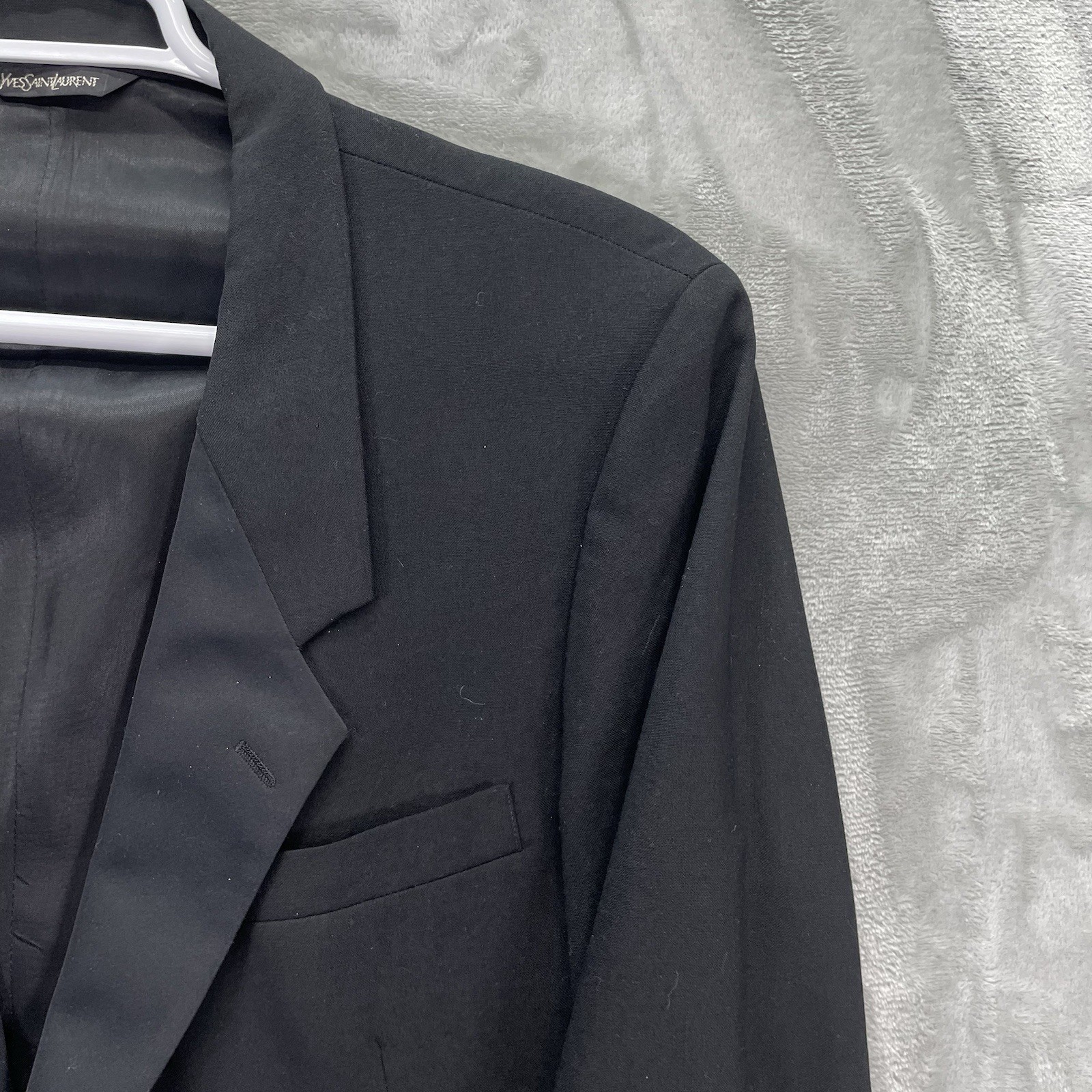 YVES saint Laurent Blazer Men 44R Jacket tuxedo one button supper formal black